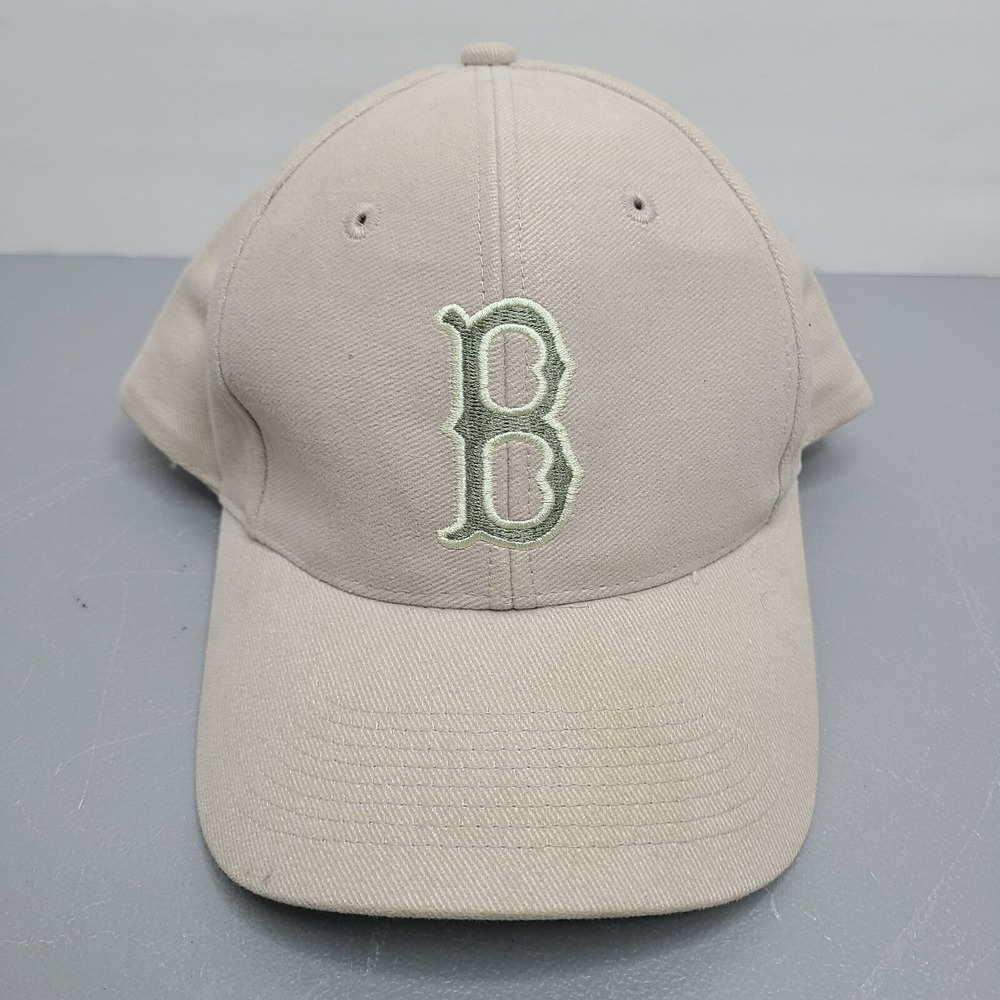 Boston Red Sox Logo Athletic Beige Vintage Snapback Hat